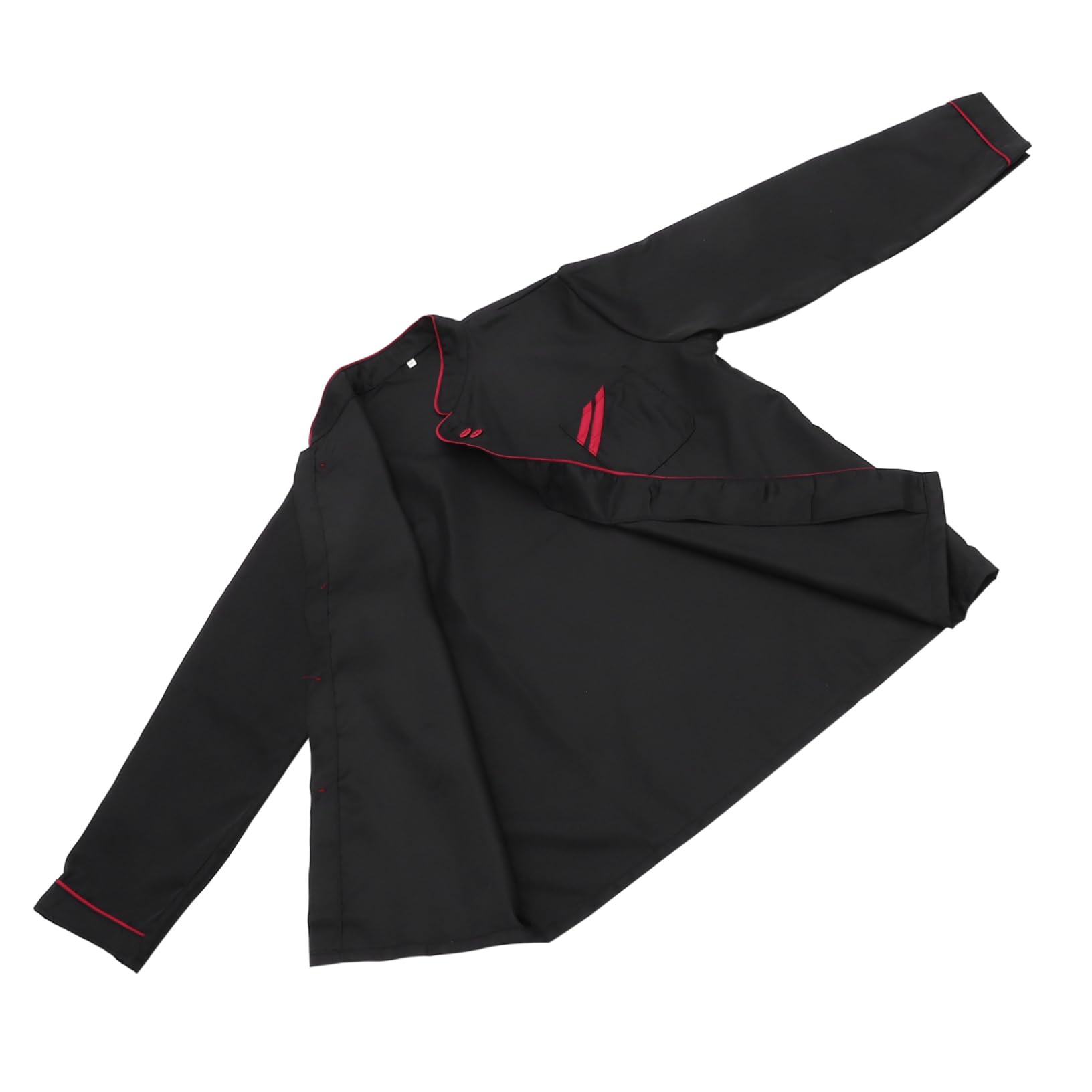 Beavorty Unisex Long Sleeve Chef Coat Casual Loose Catering Jacket for Bakery Hotel and Restaurant Breathable Wearproof Design Xxl Black