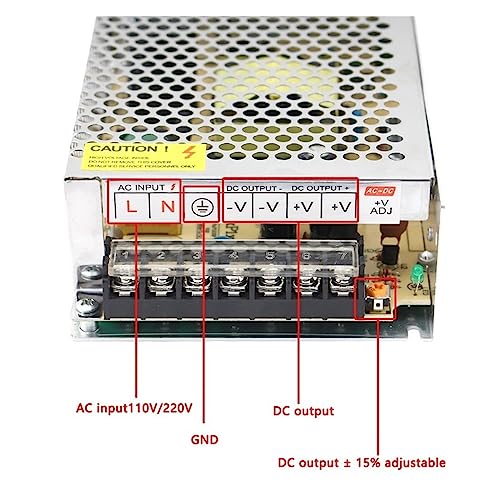 Fuente de alimentación 5V 15A 75W conmutada para tiras LED en interiores 4