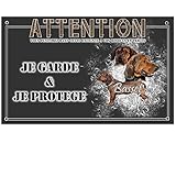 Pets-Easy.com Pancarte Chien personnalisée Basset des Alpes - pré percée et vis comprises. De 30 cm à 15 cm…