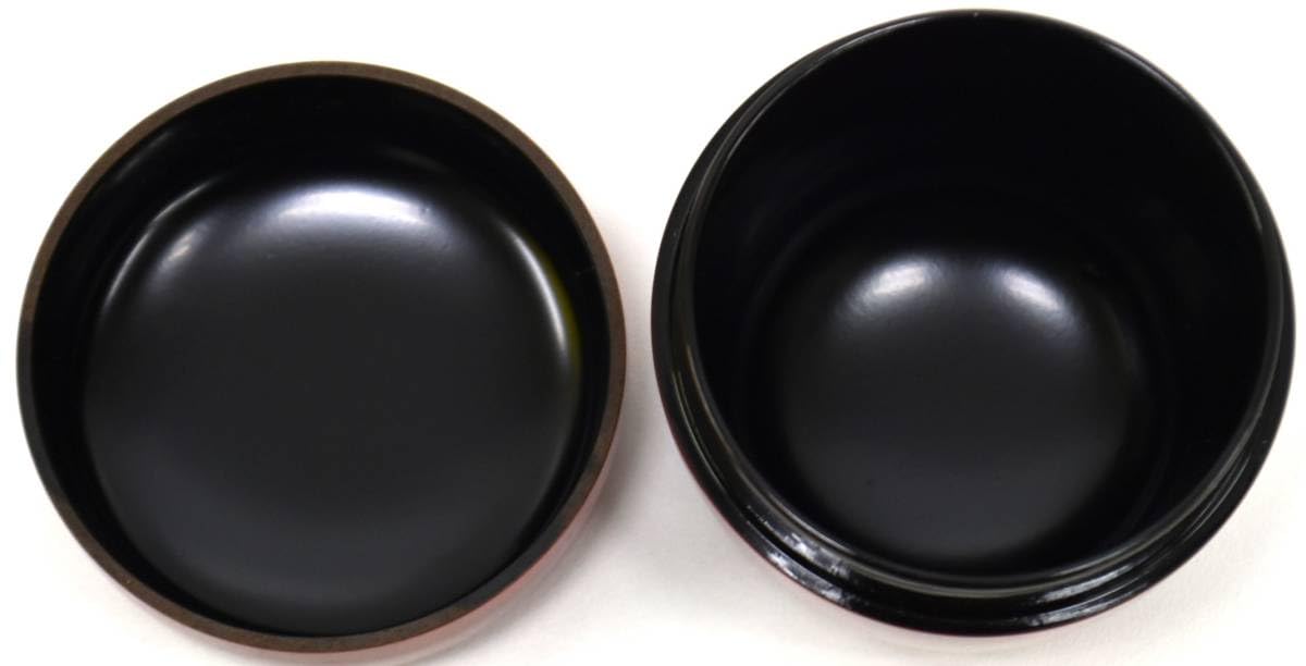 Amazon.co.jp: 棗なつめ中棗根来塗りねごろぬり茶道具抹茶茶器朱色直径 