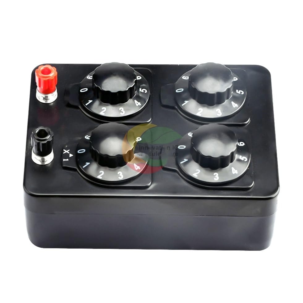 Simple Resistance Box 0-9999 ohm Advanced Physics and Electricity Teaching Instrument Variable Decimal Resistance Meter