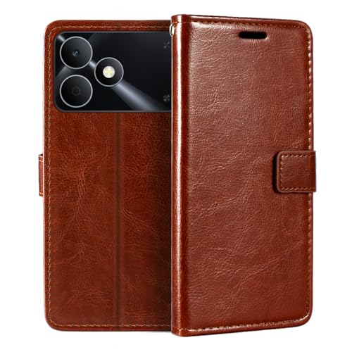 Shantime ���U�[�P�[�X OPPO Realme Note 80 4G �Ƃ̌݊������� �r�W�l�X�f�U�C�� �}�O�l�b�g�蒠�^ 3�J�[�h���[ �ʐ^���� �B�����z�t��(�u���E��)