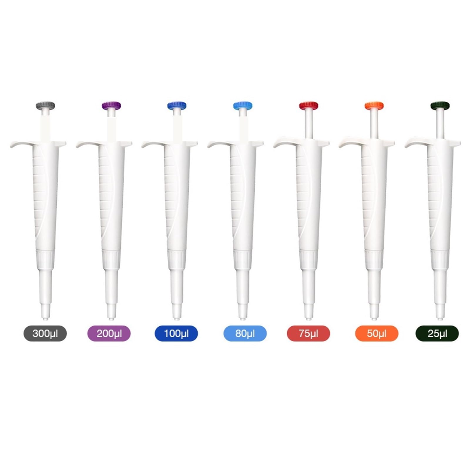 Pipette 5 Stück Labor-Mikroquantifizierungs-Minipipetten, Pipetten, 25 Μl, 50, 75, 80, 100, 200, 300 für Labor(100µl)