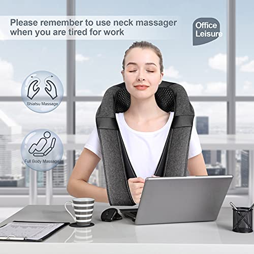 Back Massager Neck Massager With Heat, Neck And Back Massager, Shiatsu Shoulder Massager Gifts For Neck, Back, Muscle Pain Relief, Presents Idea For Christmas, Fathers Day, Mothers Day #TOP4