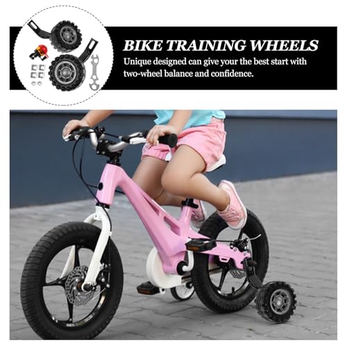 Ruedas de Entrenamiento para Bicicleta de 12 Pulgadas Negras, Set de Ruedas Estabilizadoras Auxiliares Universales para Aprender a Montar, para Niños y Principiantes miniatura 3