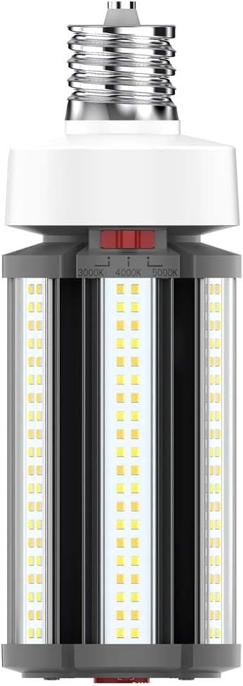 Satco S23150 Hi-Pro Wattage and Color Temperature Selectable LED Corncob Lamp, HID Replacement, EX39 Base, 63W/54W/45W, 3000K/4000K/5000K, 1 Count (Pack of 1)