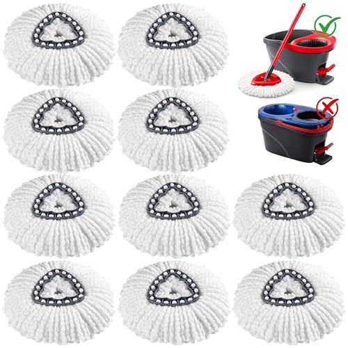 10 Pack Mop Heads Replacements Compatible with Vileda 1 Tank System