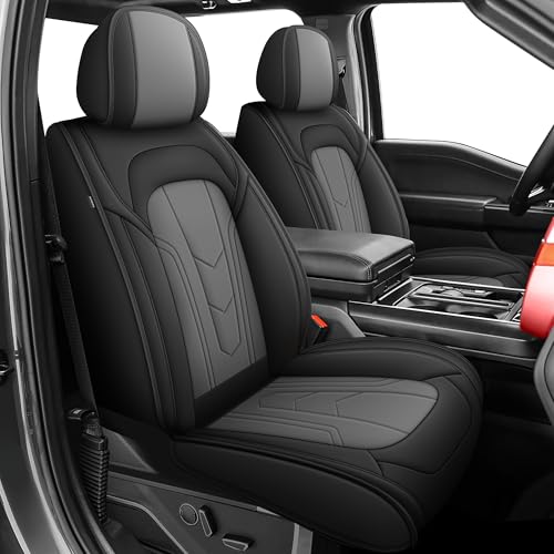 TTX LIGHTING Car Seat Covers Fit for Ford F150 2009-2025 2026 and F250 F350 F450 2017-2025 2026 Truck Pick-up Seat Cushion Cover with Durable and Faux Leather(Full Set/Black&Grey) TTX LIGHTING Car Seat Covers Fit for Ford F150 2009-2025 2026 and F250 F350 F450 2017-2025 2026 Truck Pick-up Seat Cushion Cover with Durable and Faux Leather(Full Set/Black&Grey)