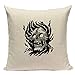 ACYKM Fodera Cuscino copricuscini Fodera Cuscino Decorativo in Stile Fantasma Nordico con Teschio Fodera Cuscino con Demone Alfabeto Fodera Cuscino Divano con Teschio Messicano Fodera Cuscino