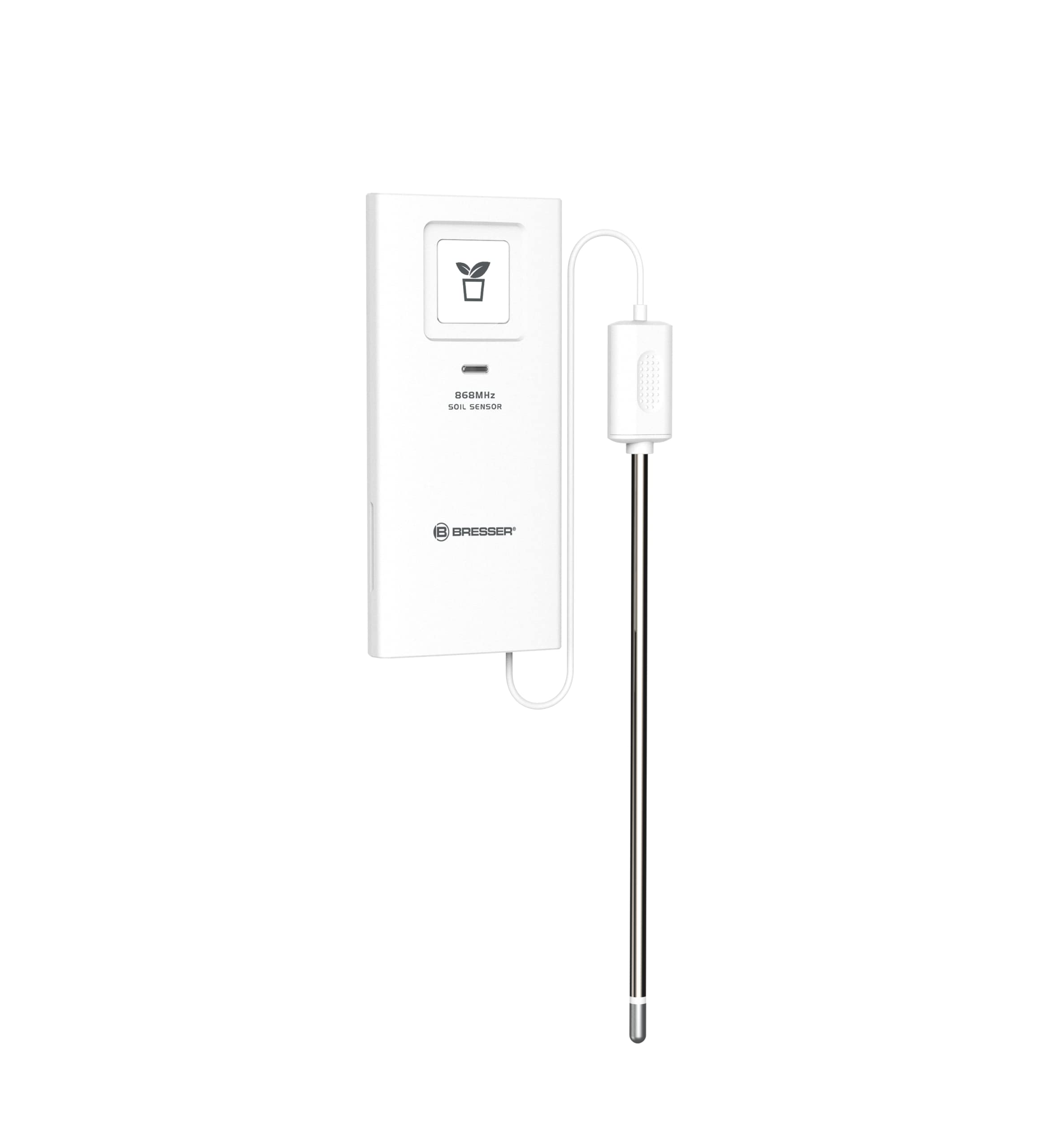 Bresser Bodenthermometer und -feuchtigkeitsmesser als Zusatzsensor für einige Bresser Wetterstationen für Garten Gewächshaus & Poolthermometer zur Wasser-Temperaturmessung