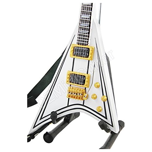 OZMiniGuitar Guitarra Miniatura Jackson RR1 Randy Rhoads White V