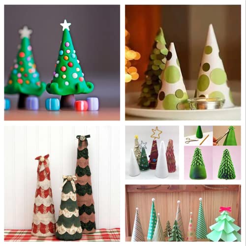 Conos de espuma Crafjie ideales para proyectos creativos estables y manualidades navideñas 4