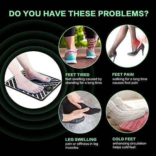 Dyna-Life Circulation Pro Ems Electric Foot Massager Machine For Pain Relief | Includes Remote Control For 6 Different Massage Settings & 15 Levels Of Intensity #TOP1