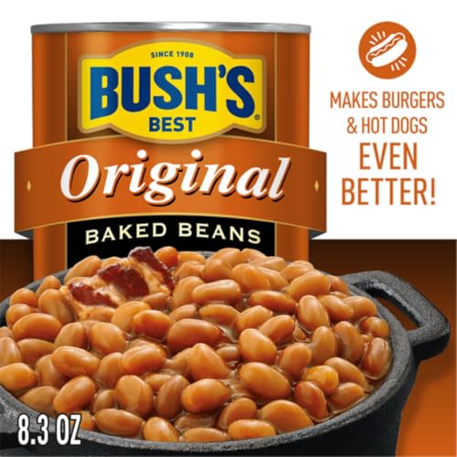 Image of Bush's Best Baked Beans for BBQ, Pantry Staple, Ready-to-Serve - Country Style, Original & Homestyle, 8.3 oz Each (Variety Pack)