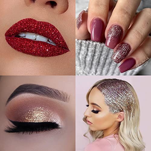 Holographic Fine Glitter, 100G Craft Glitter For Epoxy Resin, Iridescent Sequins, Loose Glitter For Face Body Hair Eye, Makeup Cosmetic Glitter For Nails Festival Decoration (Laser Tiffany Blue) #TOP3