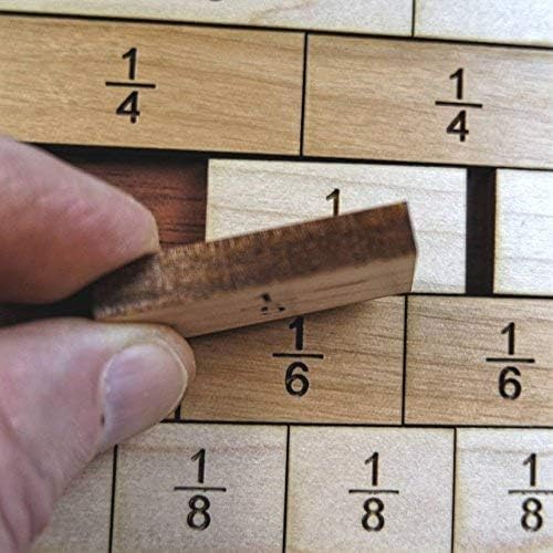 Miniatura 2 de Creative Crafthouse - Tablero de rompecabezas de fracciones - Juguete Montessori para que los niños aprendan fracciones - Juego de rompecabezas