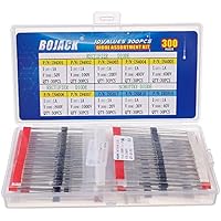 BOJACK 10 Valores 300 piezas Diodos rectificadores 1N4001 1N4002
