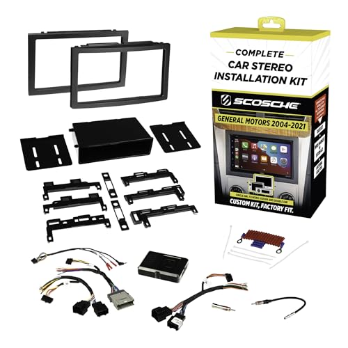 Interface Double DIN Scosche GM0516DDCS, finition premium pour console GM