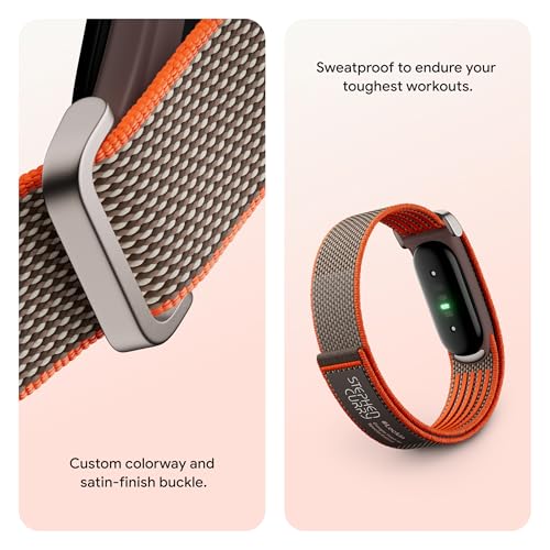 Image of Google Fitbit Air - Special Edition Stephen Curry - Rye with Large Obsidian Active Band Bundle
