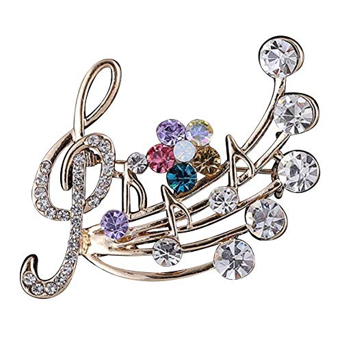 Générique Broche Joyas Dorado Clave Sol Notas Música