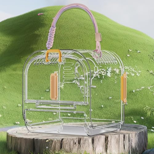 Cage d'oiseau Parakeet portable compacte avec tiroir de nettoyage intégré - 4
