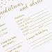 50 Baby Predictions and Advice - Gold Confetti - Baby Shower Game, New Mom & Dad Card or Mommy & Daddy To Be, Girl or Boy Babies New Parent Message Advice Book, Fun Gender Neutral Party (50-cards)