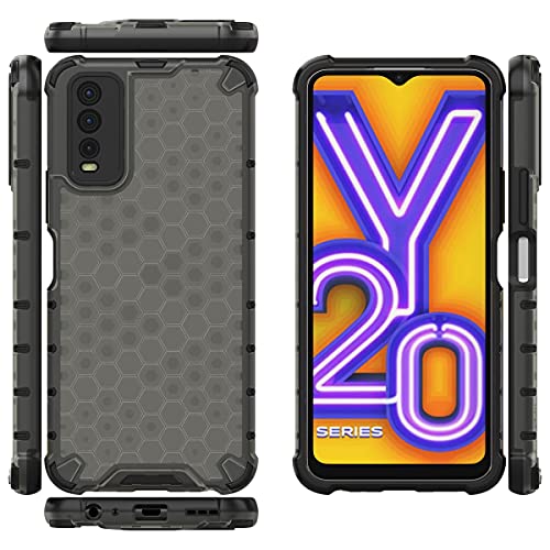 Image of Glasgow Back Case Cover Designed for Vivo Y20i - Black