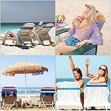 4 Pack Towel Bands for Sun Loungers, Sunbed Towel Clips Dock and Bay Beach Towel Clip, Towel Bands Towel Chair Clips Towel Holder Sunbed Straps,Pool & Cruise Chairs,Elastic, Windproof(4 colour) - Image 6