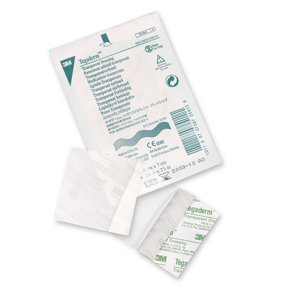 3M Tegaderm Transparent Film Dressing First Aid Style 1620, 100 Bags/Carton 6 Cartons/Case