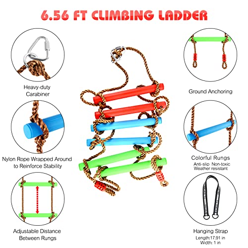 image for TOPNEW 12 Ninja Tree Climbing Holds for Tree Climber, Tree Climbing Ki