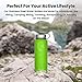 Swig Savvy Sports Water Bottle, Vacuum Insulated Stainless steel, Double Wall Wide Mouth Leakproof Lid - 40oz (Green)