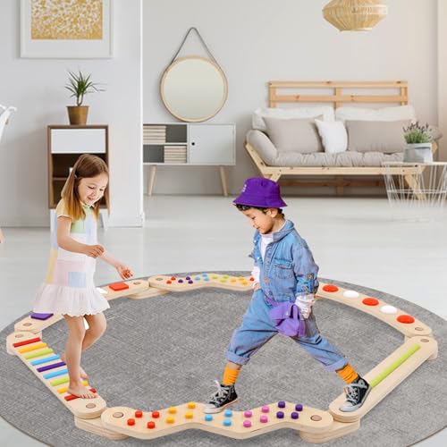 Wooden Balance Beam for Kids 3+