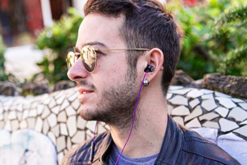 Image of LUDOS Clamor Wired Earbuds in Ear Headphones with Microphone, Earphones with Mic and Volume Control, Memory Foam, Reinforced Cable, Bass Compatible with iPhone, Apple, iPad, Computer, Laptop, PC