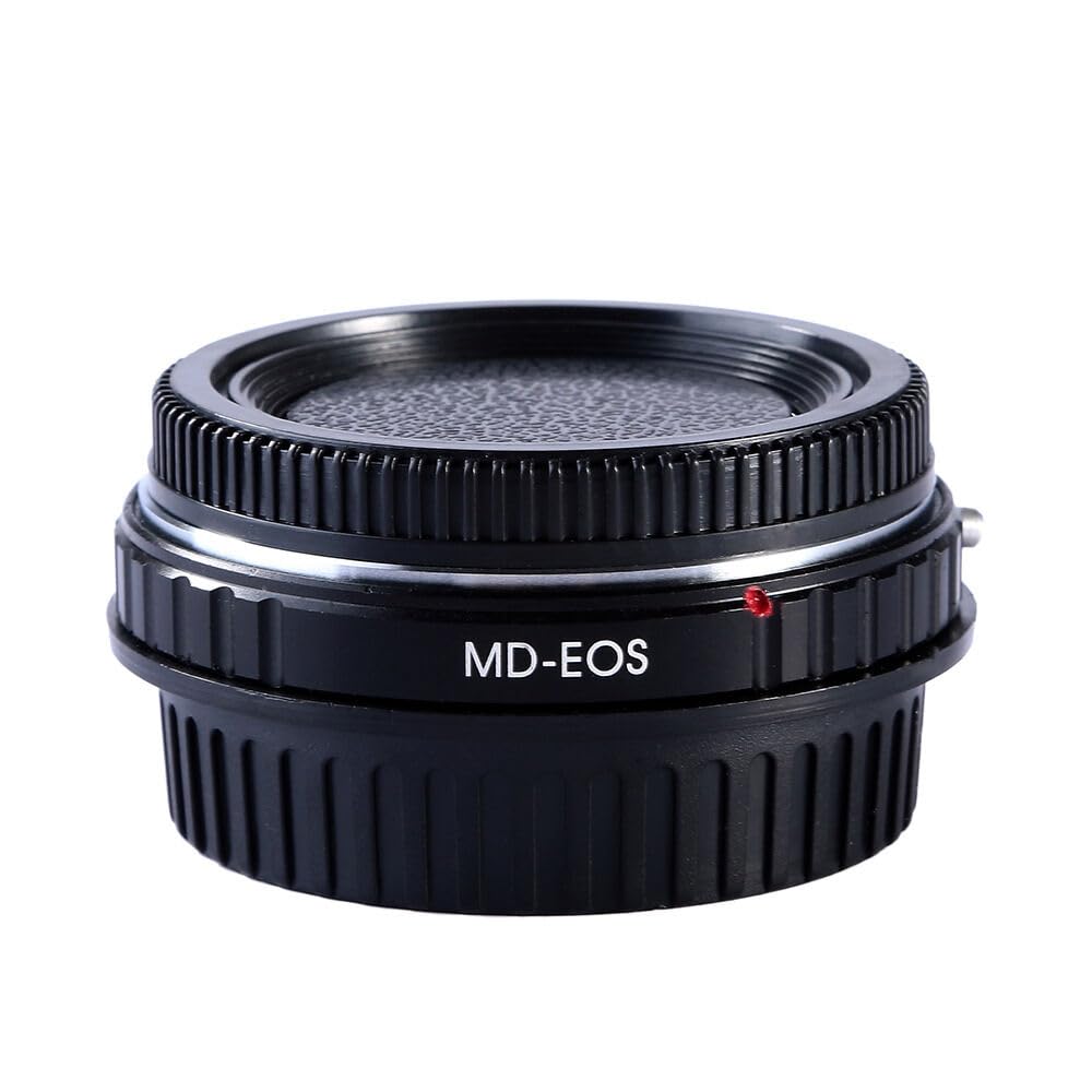 ANELLO ADATTATORE PER OBIETTIVI CON ATTACCO COMPATIBILE CON Minolta MD PER FOTOCAMERA CON ATTACCO COMPATIBILE CON Canon EOS MD-EOS CON LENTE PER MESSA A FUOCO FINO ALL'INFINITO