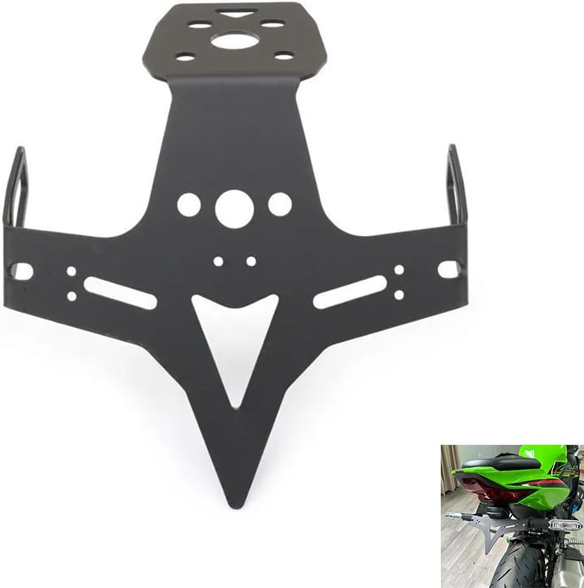 AL-mart Motorcycle Fender Eliminator Adjustable License Plate Bracket Mount Holder Tail Tidy Fits for Ka-wasaki Ninja ZX-4R(SE)/ZX-4RR, ZX-25R(SE)