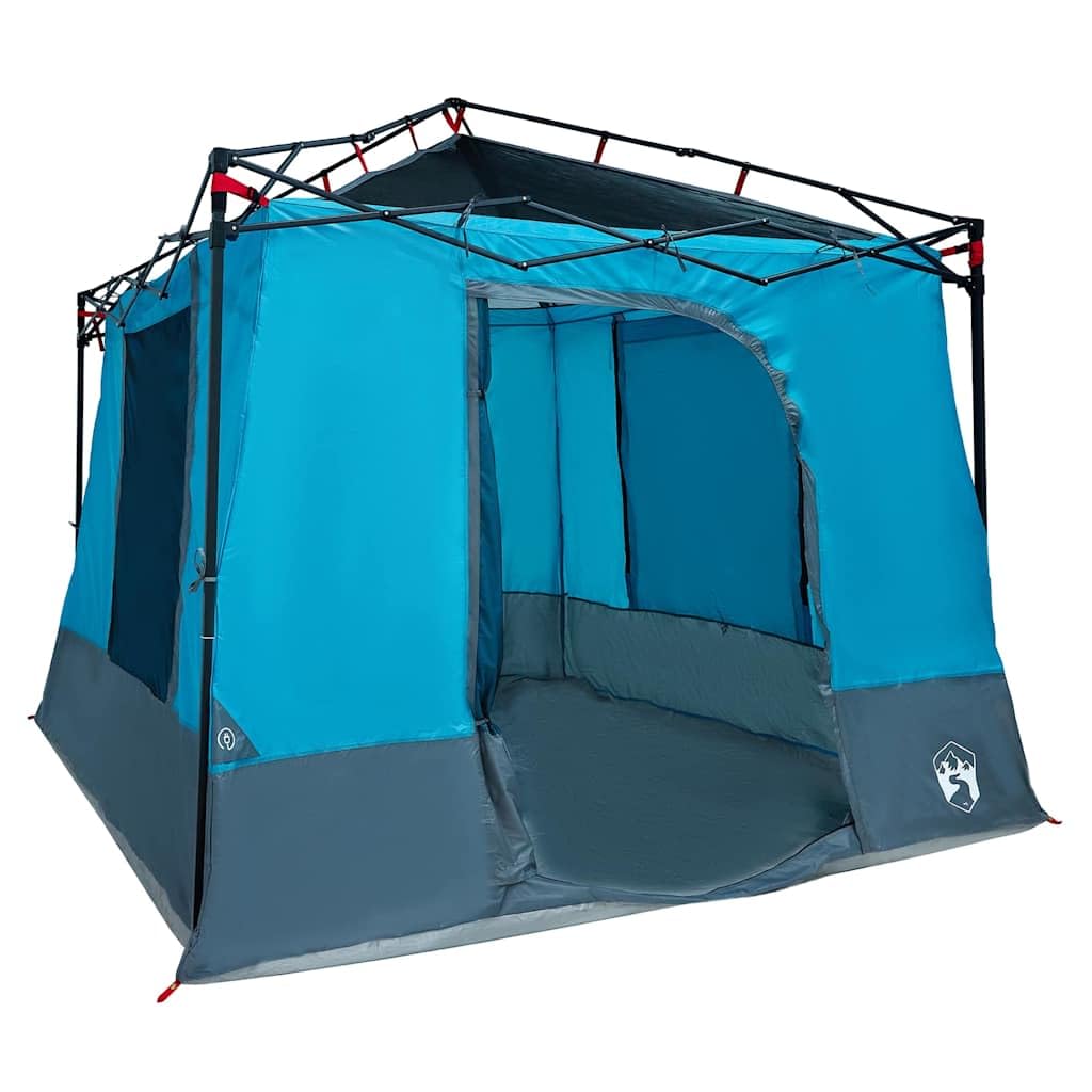 Innenzelt mit Dach aus TAFT Grün x x mit E-Port und Lichtaufhänger für Camping, Outdoor, Garten, Winddicht, leicht, mit Moskitonetz, inklusive Heringe und Tragetasche