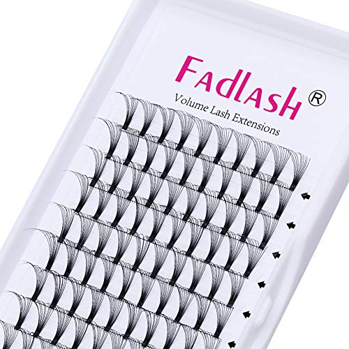 Volume Lash Extensions Premade Fans 10D D Curl 0.10 15mm Fadlash Volume Eyelash Extensions Optinal 4D 6D 8D 7D 10D Lash Extension Supplies (10D-0.10-D, 15mm)
