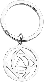 AA & NA Necklace Keychain Anonymous Dual Symbol Alcoholics Anonymous Narcotics Anonymous Jewelry Sorority Gift