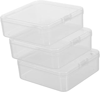 SOLUSTRE 3Pcs Multi Functional Storage Cases Storage Containers for Home Organization Versatile Box Design for Office Supplies Easy Open Close Storage