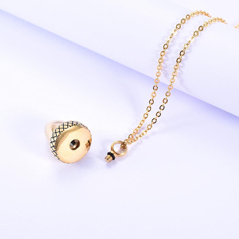 Pendentif Urne Funéraire Doré - Collier Pour Cendres Avec Compartiment Ouvert - Souvenir élégant Pour Proches Ou Animaux