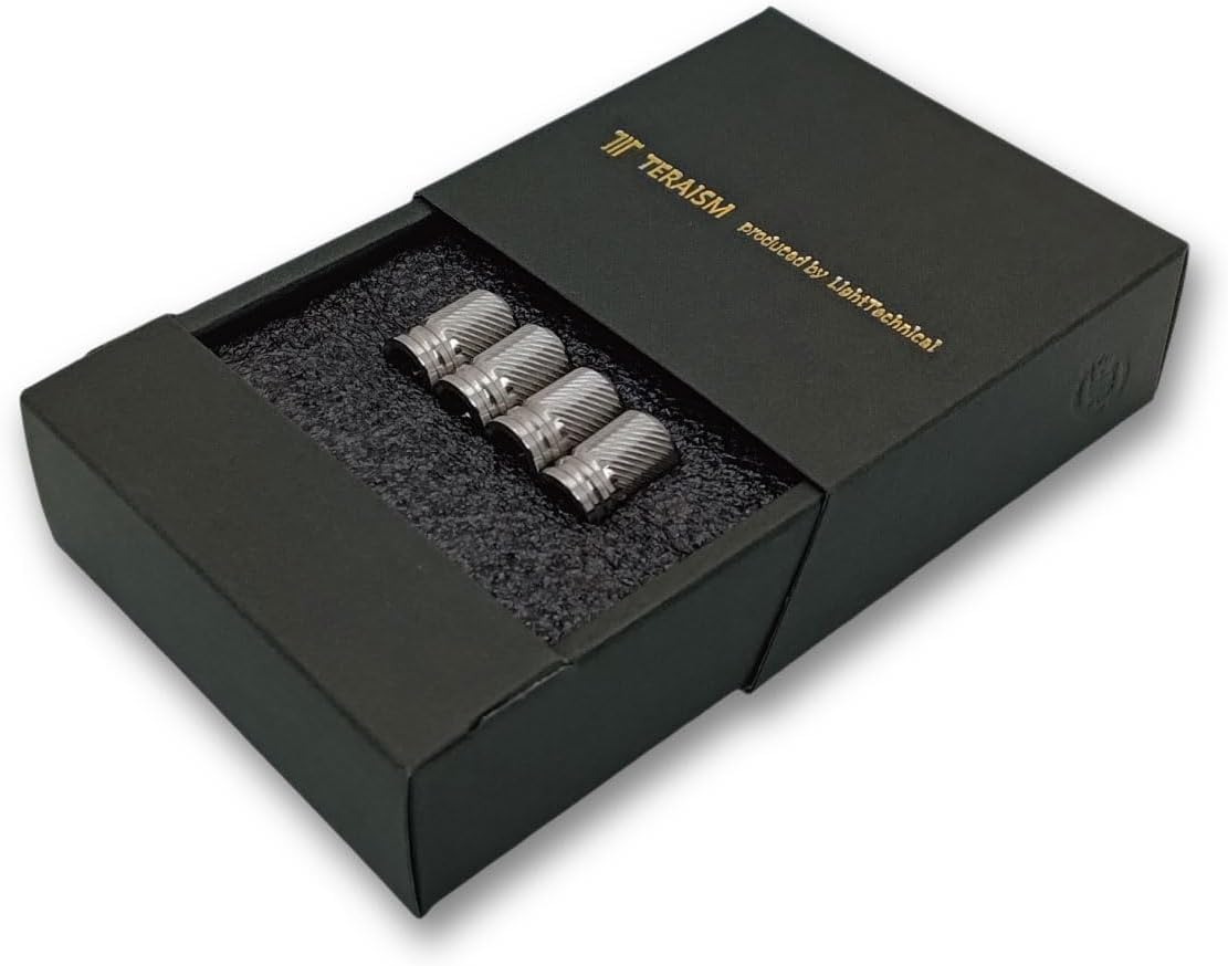 【 TA-03 Tire Valve stem Cap 】 Precision Machined Ti-6Al-4V (Set of 4) | JDM Aerospace Grade Precision | Original Design for Enhanced Steering Response & Driving Stability
