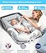 Baby Lounger, Portable Foldable Travel Lounger for Newborn 0-12 Month, Washable Lightweight Infant Nest with Canopy, Soft Breathable Baby Nest with Adorable Pattern, Home & Outdoor Use