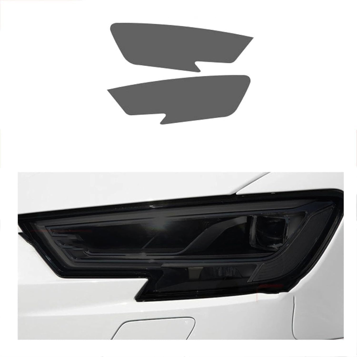 SamLng Car Front Light Film for Audi A3 8V S3 RS3 8Y 2017-2020 Car Headlight Film Front Light Transparent Blackened Moulding Vinyl Protection Sticker Car Light Film