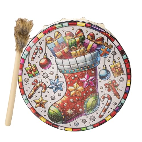 Tambour à main à percussion chamanique au design artisanal pour la maison