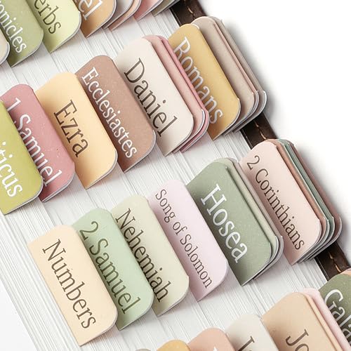 Mr. Pen- Bible Tabs, 75 Boho Theme Laminated Tabs for...