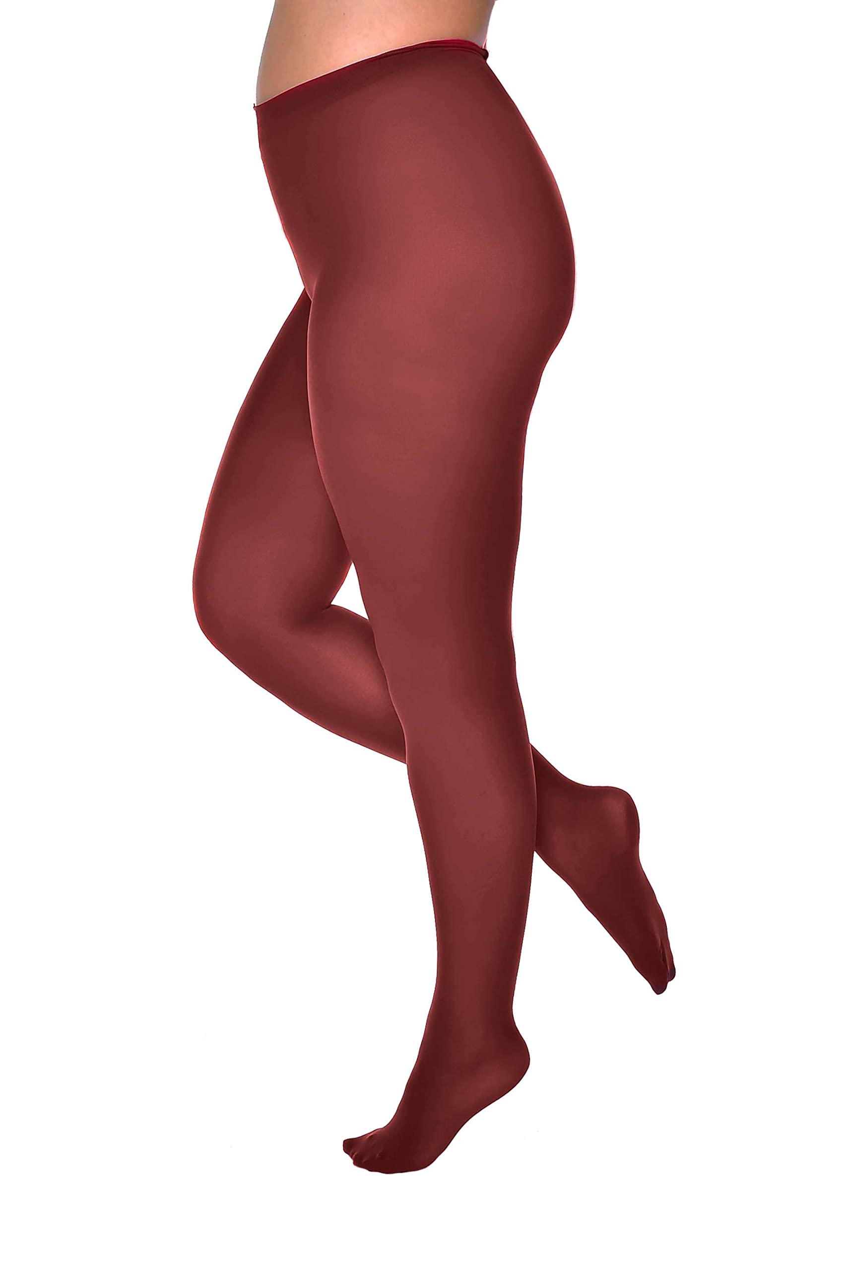 Yours Women's Red - Burgundy 50 Denier Microfibre Premium Tights