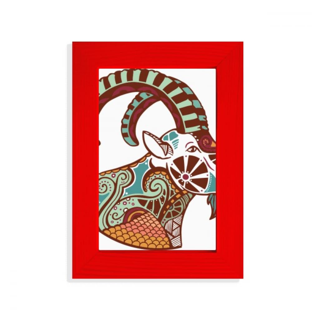 Cadre photo Capricorne rouge avec constellation du zodiaque pour décoration murale de maison