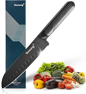 TANSUNG Japanese Santoku Knife, 7" Chef Knife, Professional Kitchen Knife German High Carbon Stainless Steel with Ergonomic Handle, Best for Home Kitchen and Restaurant, Gift Box