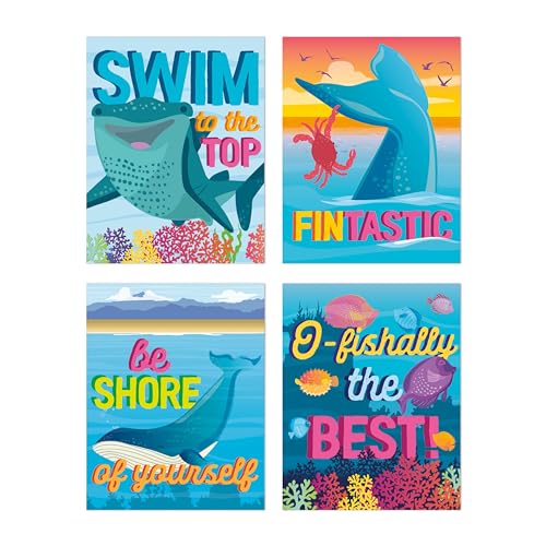 Eureka Seas The Day Mini Classroom Poster Set for Teachers, 11" x 14", 8 Pieces - image 2