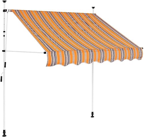Auvent de terrasse rétractable manuel store extérieur abri porte